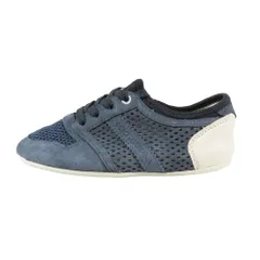 未使用 DOLCE&GABBANA ドルチェアンドガッバーナ キッズ 子供靴 スエードレザー メッシュスニーカー ロゴ シューズ 紺 29 キッズ 古着 中古 USEDのサムネイル