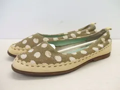 HENRY CUIR ドット柄 サイズ35 パンプス シューズ カーキ ベージュ レディース アンリークイール【中古】2-0619G☆のサムネイル