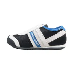 未使用 DOLCE&GABBANA ドルチェアンドガッバーナ キッズ 子供靴 スエード レザー スニーカー ロゴ 靴 シューズ 青 白 黒 29 キッズ 古着 中古 USEDのサムネイル