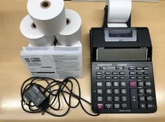 カシオ プリンター電卓 デスクタイプ 12桁 HR-170RC-BK　ロール紙7個付のサムネイル