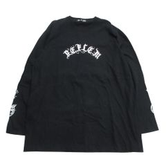 美品】レフレム ピアス付きラグランスリーブカットソー 両面プリント