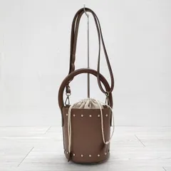 Demi-Luxe BEAMS スタッズ レザー 2WAY ワンハンドル ハンドバッグ ショルダーバッグ ブラウン レディース デミルクス ビームス【中古】4-0715G◎のサムネイル