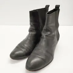agnes b. レザーサイドゴアブーツ ヒールブーツ サイズ39 ブーツ ブラック レディース アニエスベー【中古】5-0210G◎のサムネイル