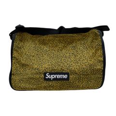 美品 Supreme レオパード柄 ミニドラム メッシュ ショルダーバッグ