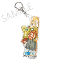 【予約】【新品】初音ミク×招き猫×真夏の熊谷 シルバーバックアクリルキーホルダー 鏡音レン Art by イコモチ【正規品】のサムネイル