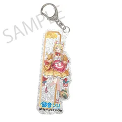 【予約】【新品】初音ミク×招き猫×真夏の熊谷 シルバーバックアクリルキーホルダー 鏡音リン Art by イコモチ【正規品】のサムネイル