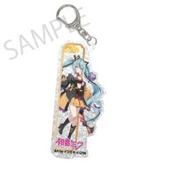 【予約】【新品】初音ミク×招き猫×真夏の熊谷 シルバーバックアクリルキーホルダー 初音ミク 黒猫 Art by イコモチ【正規品】のサムネイル