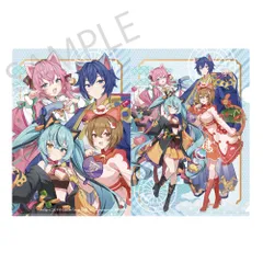 【予約】【新品】初音ミク×招き猫×真夏の熊谷 クリアファイル 初音ミク 黒猫 / 巡音ルカ / MEIKO / KAITO Art by イコモチ【正規品】のサムネイル