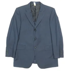 美品  LANVIN COLLECTION ランバン コレクション ウール シルク混 テーラードジャケット ブレザー 3B 背抜き サイドベンツ ネイビー メンズ 古着 中古 USEDのサムネイル