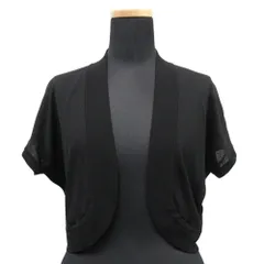 美品 Max Mara STUDIO マックスマーラ ステュディオ ニット カーディガン ボレロ カットソー 半袖 サイズS 黒 ブラック レディース 古着 中古 USEDのサムネイル