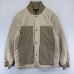 古着 エディー・バウアー Eddie Bauer ジャケット スナップボタン 中綿 ワンポイントロゴ ブルゾン S  ベージュ系 メンズのサムネイル