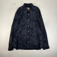 古着 ブルックスブラザーズ Brooks Brothers 長袖シャツ レッドフリース 花柄 M  ブラック系 総柄 メンズのサムネイル
