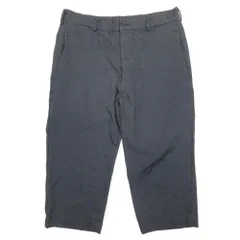 美品 11aw BLACK COMME des GARCONS ブラックコムデギャルソン 七分丈 スラックス パンツ ストライプ XS チャコール グレー メンズ 古着 中古 USEDのサムネイル