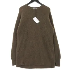 美品 AURALEE オーラリー BABY SURI ALPACA SHEER KNIT P/O A25AP01AK 25AW ベビースーリーアルパカシアーニット ブラウン 4  99001342のサムネイル