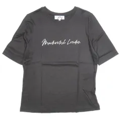 未使用 MACKINTOSH LONDON マッキントッシュ シルバーロゴ ストレッチ シャインリブ Tシャツ カットソー 半袖 トップス 黒 シルバー レディース 古着 中古 USEDのサムネイル