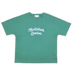 未使用 MACKINTOSH LONDON マッキントッシュ フロント ロゴ プリント Tシャツ カットソー 半袖 クルーネック トップス グリーン 38 レディース 古着 中古 USEDのサムネイル
