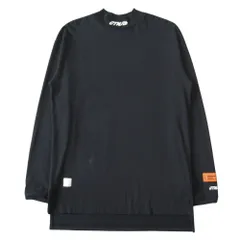 良品 HERON PRESTON ヘロンプレストン ハイネック ロング Tシャツ カットソー 長袖 ロゴ HMAB007S19600035 サイズS 黒 ブラック メンズ 古着 中古 USEDのサムネイル