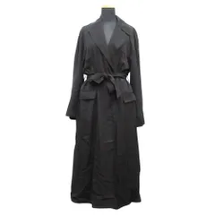 美品 ZARA ザラ ロング トレンチ コート ジャケット ブルゾン ベルトリボン付 タイロッケン 長袖 M 黒 ブラック レディース 古着 中古 USEDのサムネイル