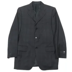 良品 CANALI カナーリ テーラードジャケット ブレザー チェック 3B 総裏 ノーベント 46 ブラック メンズ 古着 中古 USEDのサムネイル