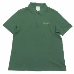 良品 LACOSTE L!VE ラコステライブ ポロシャツ 半袖 ロゴ ワンポイント カットソー プルオーバー コットン L グリーン メンズ レディース 古着 中古 USEDのサムネイル
