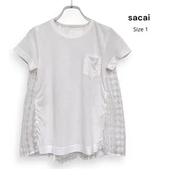 sacai サカイ カットソー 半袖 ドッキング レース Tシャツ Size1  /R26626のサムネイル