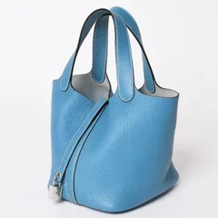 HERMES エルメス Picotin Lock PM ピコタンロックPM ハンドバッグ □K刻印 ブルージーン トリヨンクレマンス SV金具 美品 中古 4a003271のサムネイル