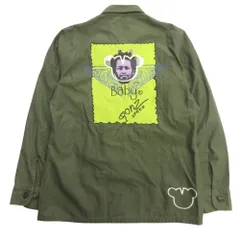 美品 MARK GONZALES マークゴンザレス フィールド シャツ ジャケット ブルゾン ミリタリー プリント M カーキ メンズ 古着 中古 USEDのサムネイル