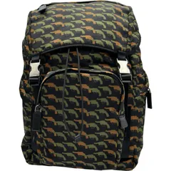 プラダ PRADA ドローストリング バックパック VZ0066 ブラック/カーキ ナイロン メンズ リュック デイパックのサムネイル