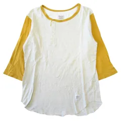 良品 anachronorm アナクロノーム ヘンリーネック ラグラン Tシャツ カットソー 七分袖 サイズ01 オフホワイト系/イエロー メンズ 古着 中古 USEDのサムネイル