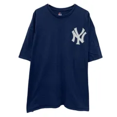 Majestic 半袖 プリントTシャツ 3XL ネイビー マジェスティック プルオーバー 両面プリント バックプリント 背番号 夏物 a807-5936のサムネイル