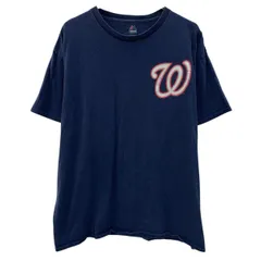 Majestic 半袖 プリントTシャツ XL ネイビー マジェスティック プルオーバー 両面プリント バックプリント 背番号 夏物 a807-5938のサムネイル