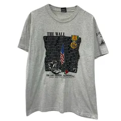 80s USA製 FRUIT OF THE LOOM 半袖 プリントTシャツ L グレー フルーツオブザルーム プルオーバー 80年代 ビッグプリント 夏物 a807-5951のサムネイル