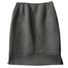 美品 miss ashida ミス アシダ ハーフ タイト スカート サイドジップ サイズ7 カーキ レディース 古着 中古 USEDのサムネイル