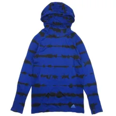 美品 adidas by Stella McCartney アディダスバイステラマッカートニー 総柄 パーカー タイダイ フーディー プルオーバー M ブルー レディース 古着 中古 USEDのサムネイル