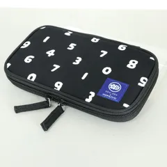 【新品未使用品】SOUSOU×コクヨコラボ★パンケース♪ 濡羽色 数字柄 収納ポーチ 黒系 *so302のサムネイル