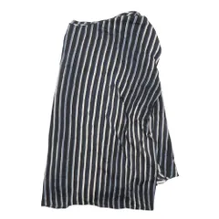美品 DIANE VON FURSTENBERG ダイアンフォンファステンバーグ ラップスカート ロング丈 ストライプ ボトムス 2 黒 レディース 古着 中古 USEDのサムネイル