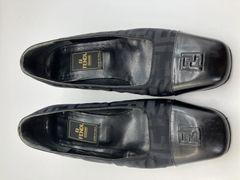 FENDI フェンディ ズッカ FF柄 パンプス ブラック レザー キャンバス 