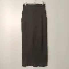 クレオルム CREOLME リブニットスカート リブタイトマキシスカート【S】ブラック／黒のサムネイル
