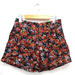 オンザカウチ on the couch パンツ ショート 花柄 ジッパーフライ 裾折り返し コットン 綿 F ブラック 黒 /Cのサムネイル