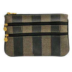 FENDI(フェンディ) ポーチ ペカン ライトブラウン×ダークブラウン 3段ファスナーのサムネイル