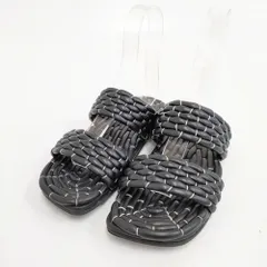 DRIES VAN NOTEN レザー サイズ36 フラット サンダル ブラック レディース ドリスヴァンノッテン【中古】6-0331S◎のサムネイル