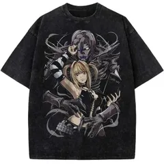 アニメ デスノート プリント Tシャツ 半袖 ストリート メンズ カジュアル 夏  おしゃれ プレゼント ブラックのサムネイル