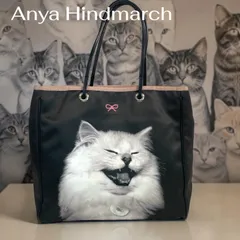 Anya Hindmarch アニヤハインドマーチ 猫プリント サテン トートバッグのサムネイル