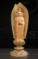 修縁堂】仏教工芸品 木彫仏像 極上品 一刀彫 西方三聖 木彫仏像 - メルカリ