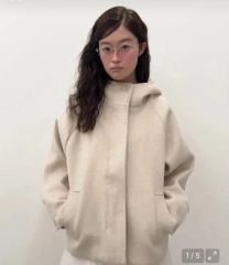 yonfa パテッドファーコート エクリュ S - メルカリ