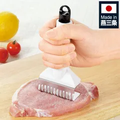 肉すじ切り 検見崎聡美 お肉のすじ切り器 （ すじ切り器 筋切り器 肉筋切り 日本製 肉スジ切り お肉 筋肉 下処理 下準備 肉たたき 時短 下ごしらえ キッチンツール 便利グッズ 燕三条 )のサムネイル