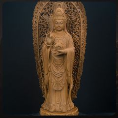 仏像 観音菩薩坐像 金色 蓮華座 - メルカリ