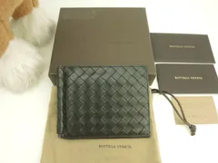 ボッテガヴェネタ マネークリップ イントレチャート レザー黒 カードポケット付札入 美品@P00576746Qのサムネイル