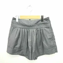 ダブルスタンダードクロージング ダブスタ DOUBLE STANDARD CLOTHING パンツ ショート キュロット 薄手 無地 サイドジップ 36 グレー 灰 /TT9のサムネイル