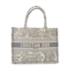 新品同様 クリスチャン ディオール Christian Dior トワルドゥジュイ ブック トート ミディアム バッグ キャンバス グレー 90323893のサムネイル